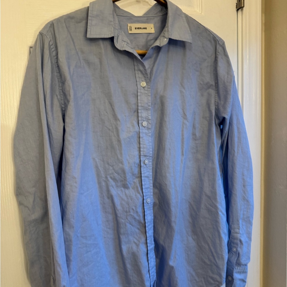 Everlane Casual Relaxed Fit Blue Shirt in Size 4